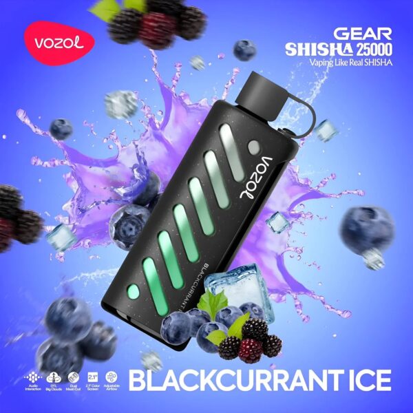 Vozol-Vape-Gear-Shisha-25000-Blackcurrant-Ice Vozol Vape Gear Shisha 25000