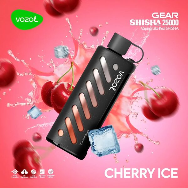 Vozol-Vape-Gear-Shisha-25000-Cherry-Ice Vozol Vape Gear Shisha 25000