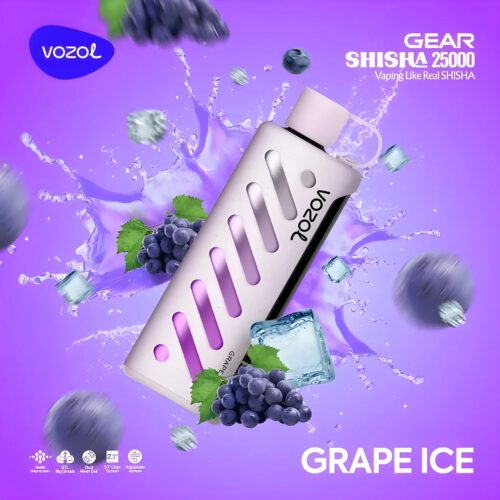 Vozol Vape Gear Shisha 25000 - Grape Ice