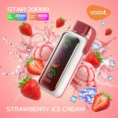 Vozol Vape Star 20000 - Strawberry Ice Cream