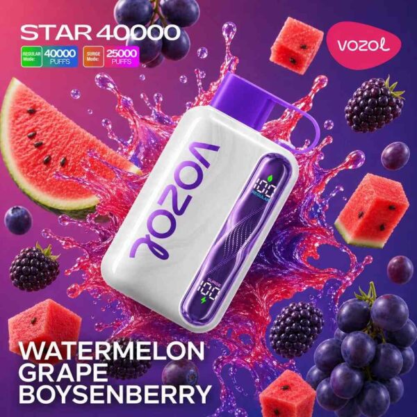 Vozol-Vape-Star-40000-Watermelon-Grape-Boysenberry Vozol Vape Star 40000 - Watermelon Grape Boysenberry