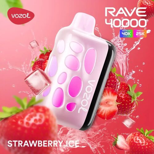 Vozol Vape Rave 40000 - Strawberry Ice