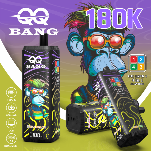 9add3675-df7a-4292-9c25-f9b5e92ce2a7 QQ Bang 180K Einweg-Vape: 4-in-1-Rotationssystem mit 180000 Puffs