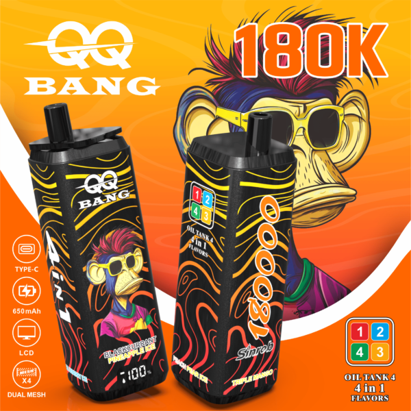 d55c430d-a2c7-4c40-a87e-ac31acb7afe7 QQ Bang 180K Einweg-Vape: 4-in-1-Rotationssystem mit 180000 Puffs